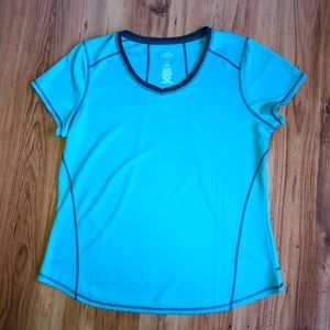 NWOT St. Johns Bay Shirt Active Petite Medium Blue